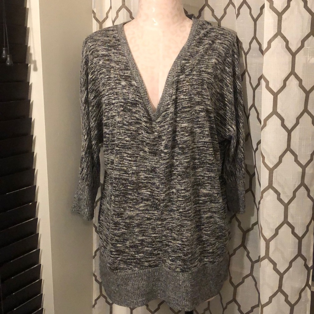 Oversized deep v sweater